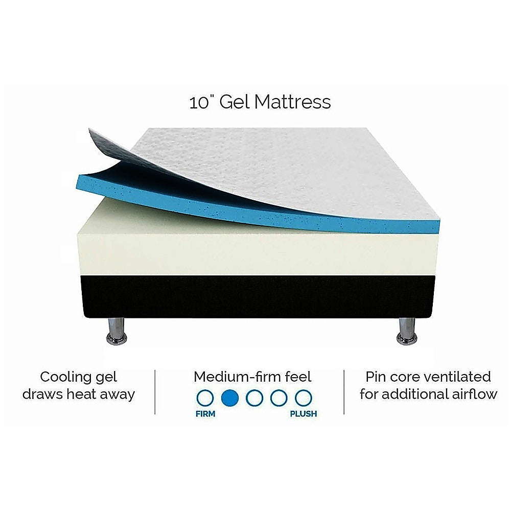Palermo Queen 25Cm Gel Memory Foam Mattress Dual Layered Certipur Us Certified