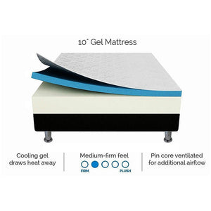 Palermo Queen 25Cm Gel Memory Foam Mattress Dual Layered Certipur Us Certified