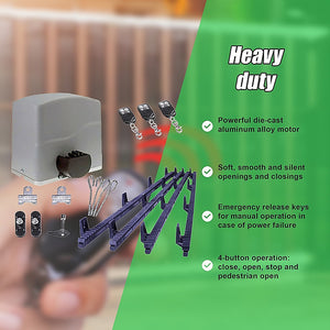Randy & Travis Machinery 700Kg Auto Slide Sliding Gate Opener Automatic W 4M Rail
