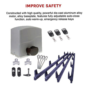 Randy & Travis Machinery 700Kg Auto Slide Sliding Gate Opener Automatic W 4M Rail