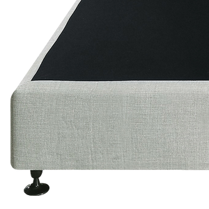 Palermo King Single Ensemble Bed Base Platinum Light Grey Linen Fabric