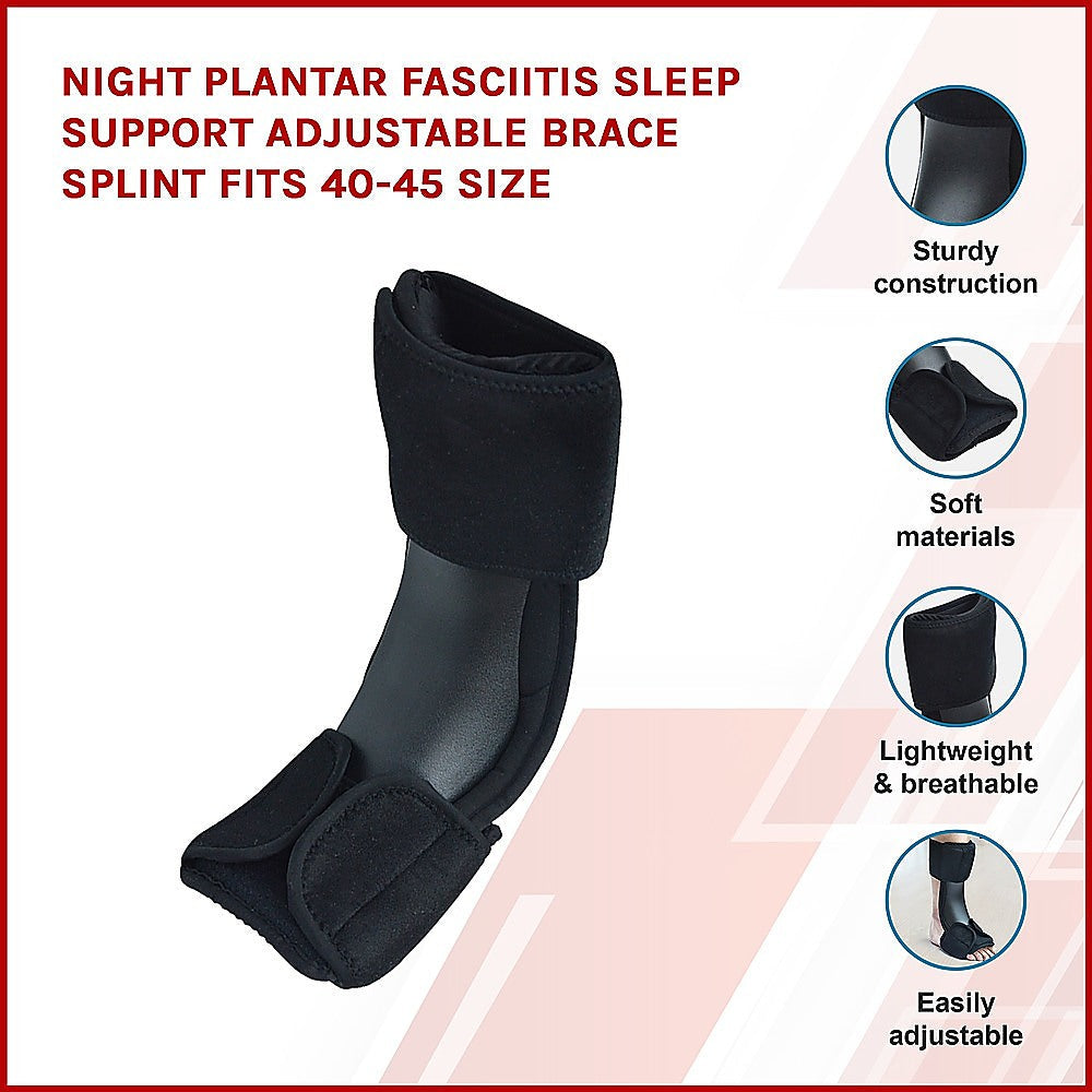 Night Plantar Fasciitis Sleep Support Adjustable Brace Splint Fits 40 45 Size