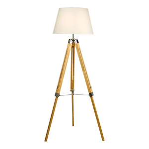 Modern Floor Lamp Wood Tripod Home Bedroom Reading Light 145Cm