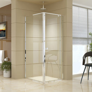 Semi Frameless Shower Screen (74~82)X 195Cm & (89~92)X Side As/Nzs Glass