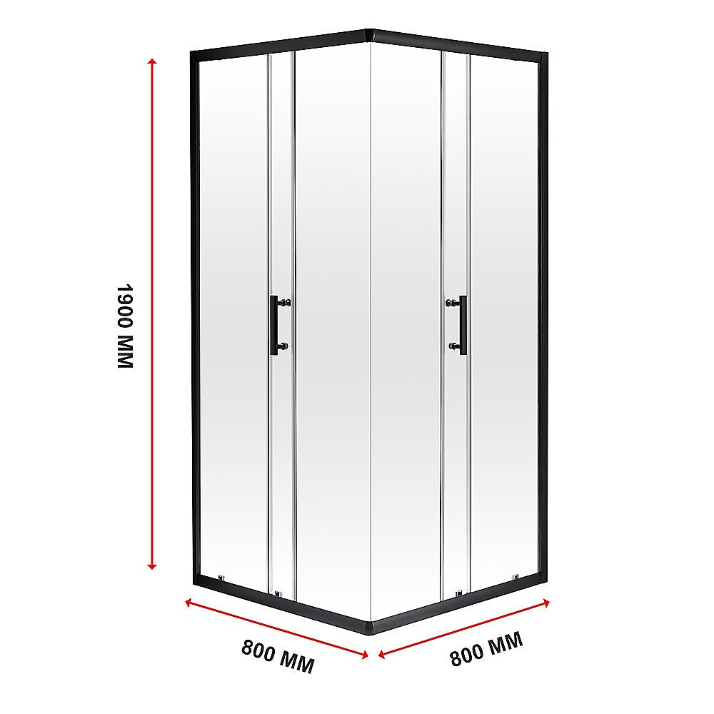 Della Francesca 800 X 800Mm Sliding Door Nano Safety Glass Shower Screen By