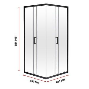 Della Francesca 800 X 800Mm Sliding Door Nano Safety Glass Shower Screen By