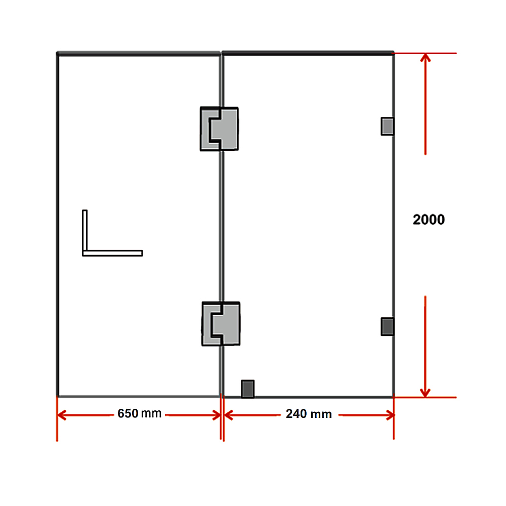 Della Francesca 90 X 200Cm Wall To Frameless Shower Screen 10Mm Glass By