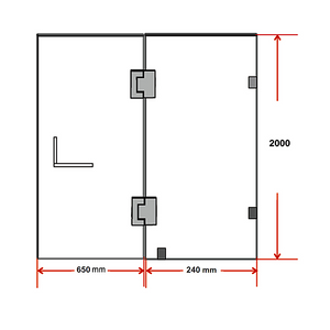 Della Francesca 90 X 200Cm Wall To Frameless Shower Screen 10Mm Glass By