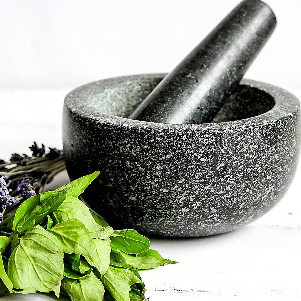 Large Pestle And Mortar Set Durable Granite Stone Spice & Herb Crusher