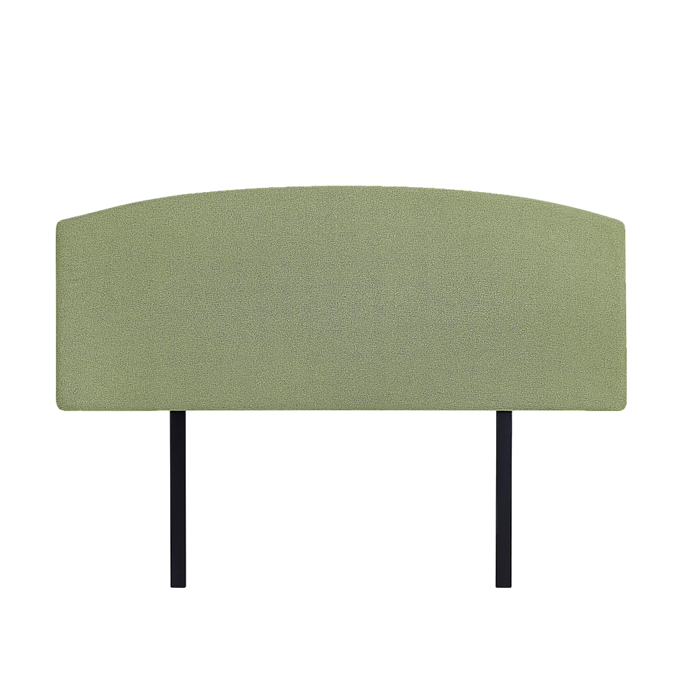 Linen Fabric Queen Bed Curved Headboard Bedhead Olive Green