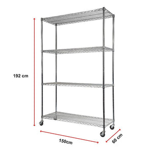 Modular Wire Storage Shelf 1500 X 600 1800Mm Steel Shelving