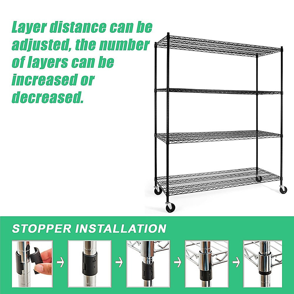 Modular Wire Storage Shelf 1500 X 600 1800Mm Steel Shelving