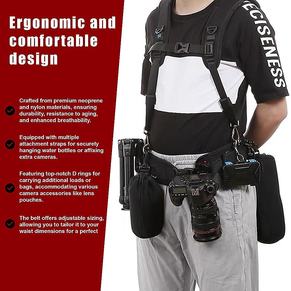 Electronics Accessories Bundle Waistband Shoulders Strap Kit Slr/Dslr Cameras