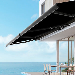 4.0M X 3.0M Retractable Folding Arm Awning Heavy Duty Full Cassette Motorised