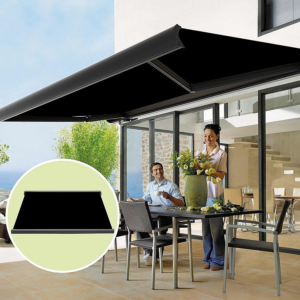 4.0M X 3.0M Retractable Folding Arm Awning Heavy Duty Full Cassette Motorised