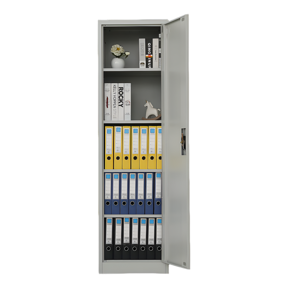 Single Door Metal Tall Cabinet Shelf Storage For Home Office Gym