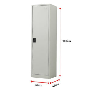 Single Door Metal Tall Cabinet Shelf Storage For Home Office Gym