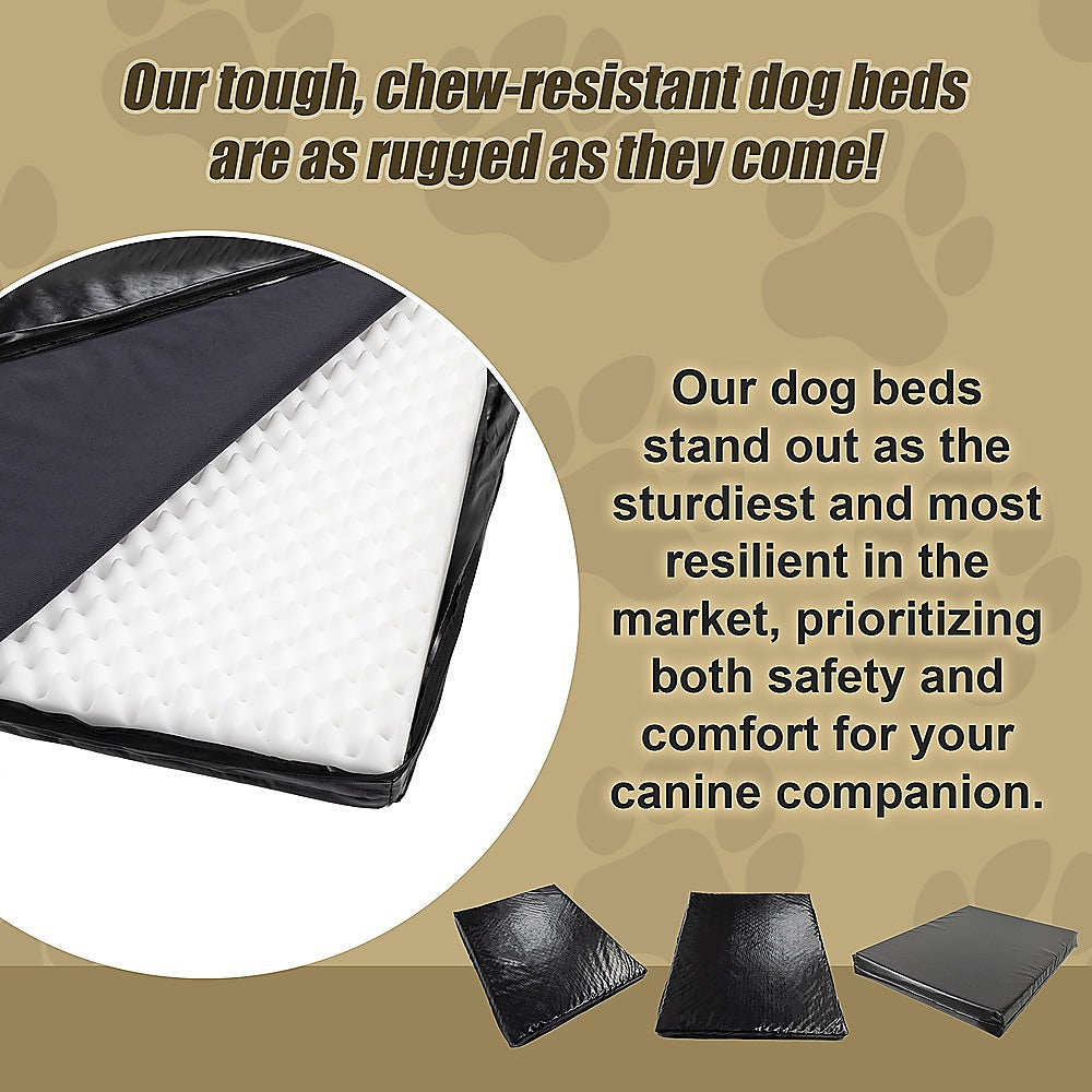 Xl Dog Bed Chew Resistant Waterproof Heavy Duty Kennel Run Tough Robust