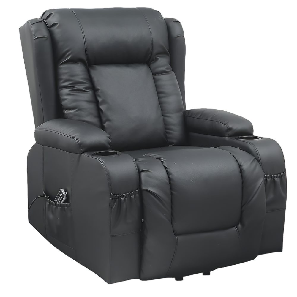 Lift Heated Leather Recliner Electric Massage Chair With Usb Port