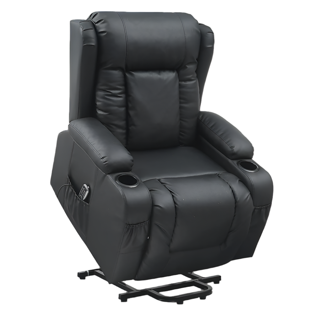 Lift Heated Leather Recliner Electric Massage Chair With Usb Port