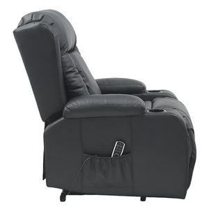 Lift Heated Leather Recliner Electric Massage Chair With Usb Port