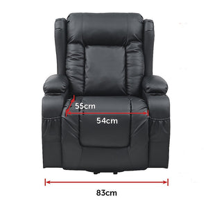 Lift Heated Leather Recliner Electric Massage Chair With Usb Port