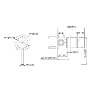 Single Round Shower Bath Mixer Tap Bathroom Watermark Approved