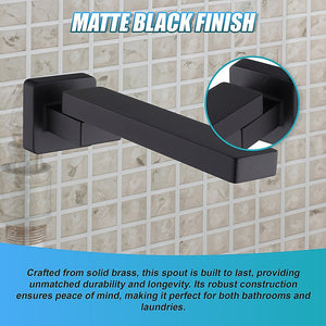 Bath In Wall Swivel Spout Matte Black