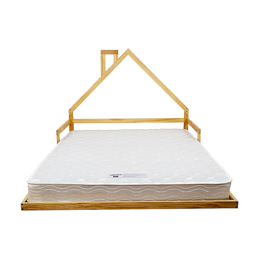 Pine Wood Floor Bed House Frame For Kids And Toddlers