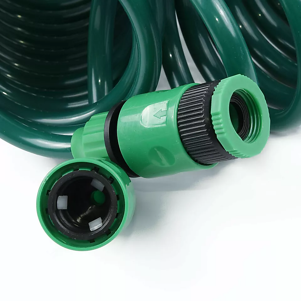 30M Garden Hose Heavy Duty Coiled Spiral Car Washing Cleaning Water