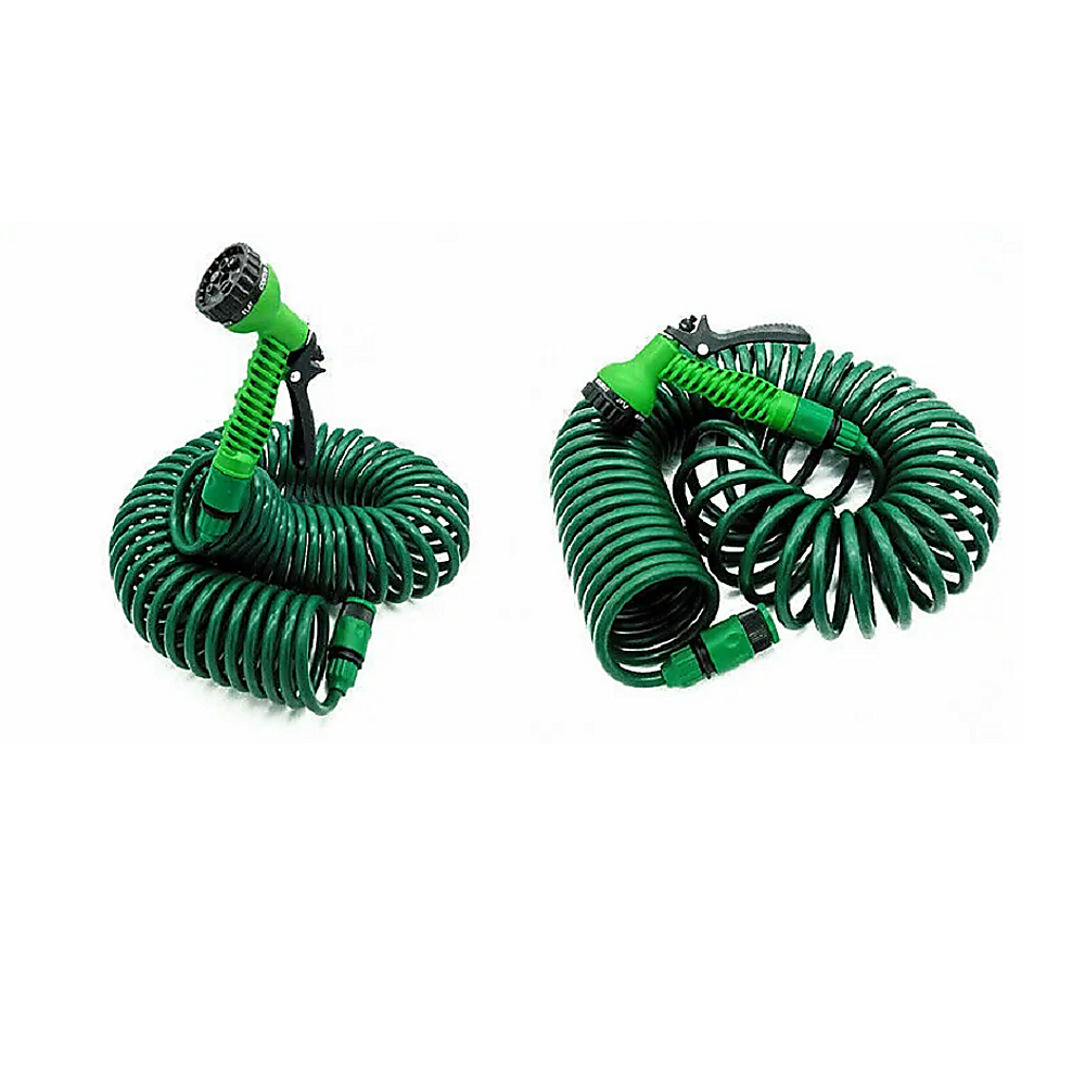 30M Garden Hose Heavy Duty Coiled Spiral Car Washing Cleaning Water