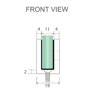 90X200cm Single Shower Glass Screen With Chrome U Brackets & Square Pole