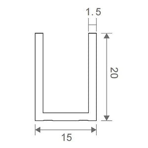 70X200cm Single Shower Glass Screen With Chrome Wall Channel & Square Pole