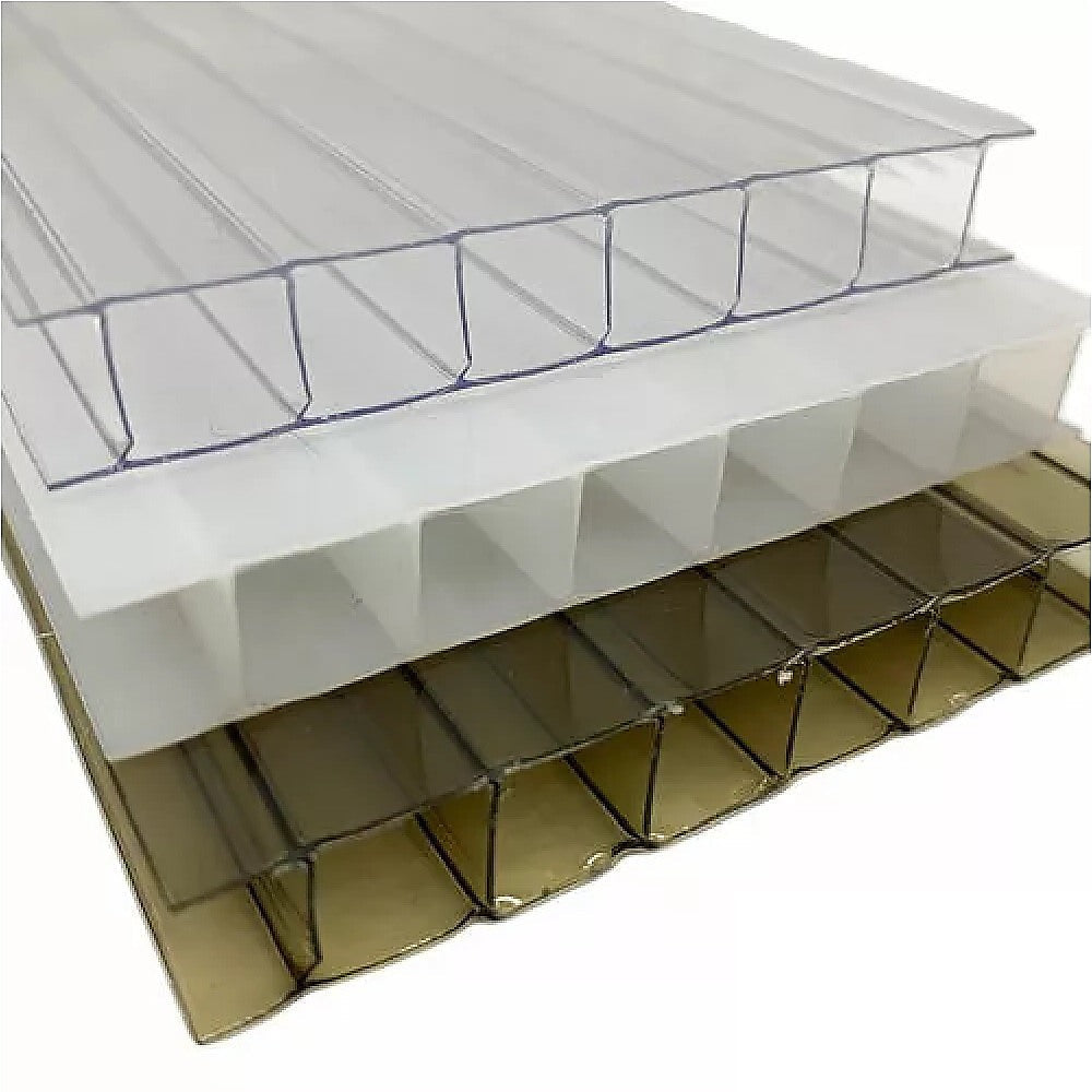 10Mm Polycarbonate Roofing Sheets Tinted Bronze Uv 1050X2100mm Bulk Pack