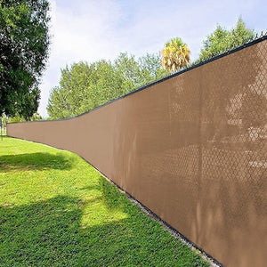 15M X 2M Fence Windscreen Privacy Screen Shade Cover Coffee Fabric Mesh Garden