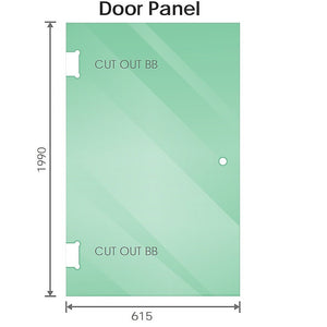 100Cm Frameless Diamond Shower Screen With Chrome Brackets And Ss Hinges Round Handle