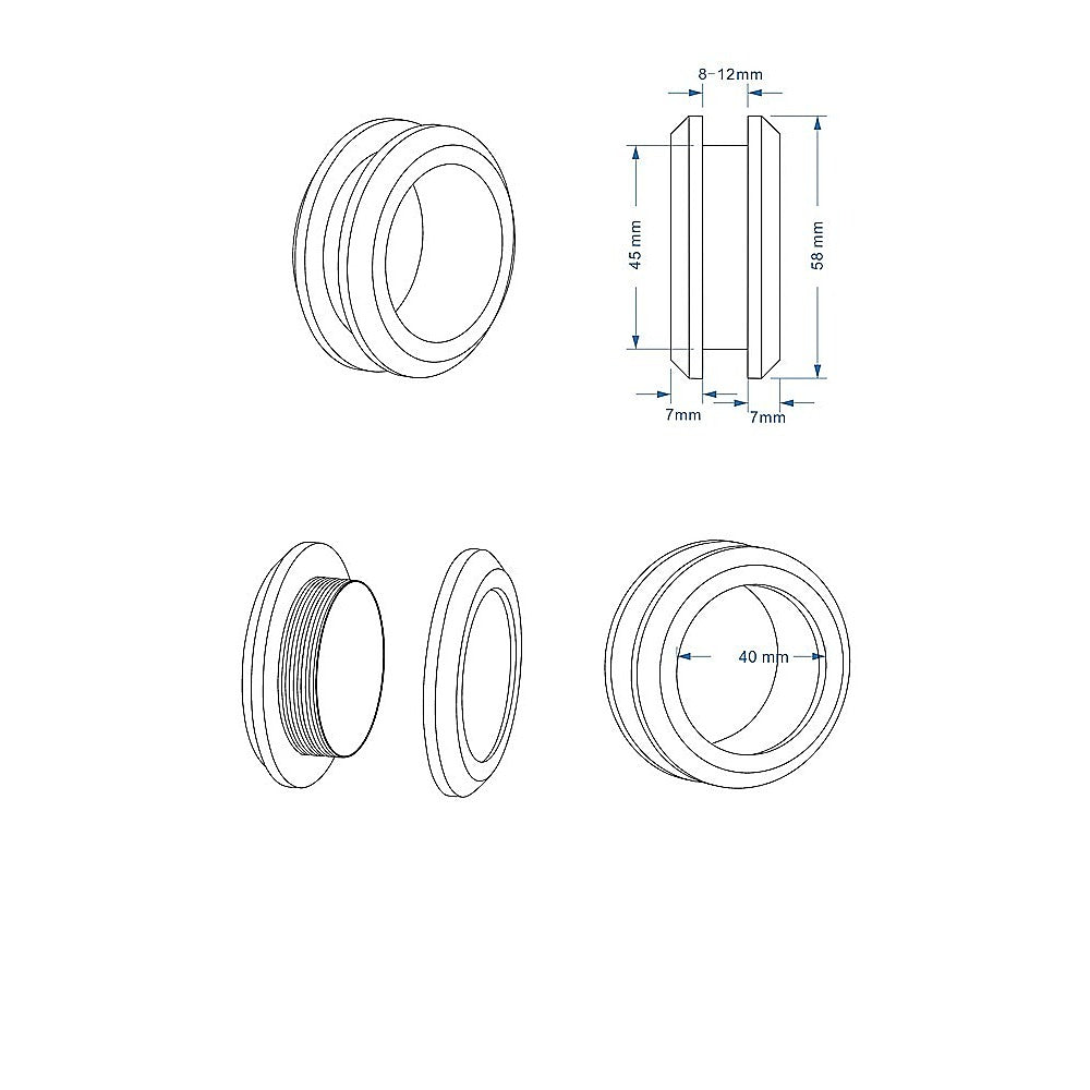 90X70cm Corner Frameless Shower Screen With Chrome Brackets And Ss Hinges Round Handle