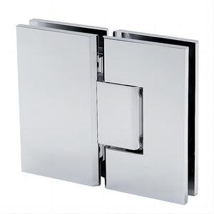 100X90cm Corner Frameless Shower Screen With Chrome Brackets And Ss Hinges Round Handle