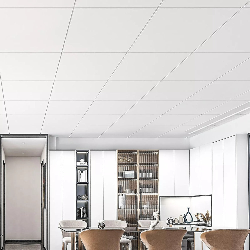 12 X Smooth Drop Ceiling Tiles 2Ft Pvc Panels
