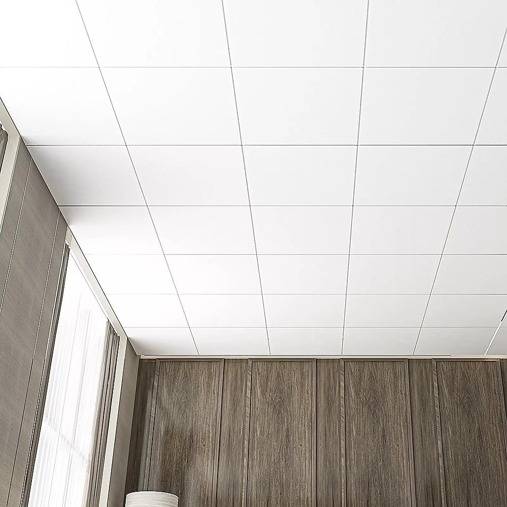 12 X Smooth Drop Ceiling Tiles 2Ft Pvc Panels