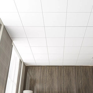 12 X Smooth Drop Ceiling Tiles 2Ft Pvc Panels