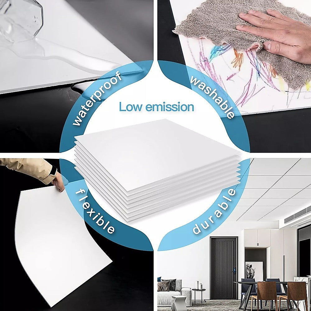 12 X Smooth Drop Ceiling Tiles 2Ft Pvc Panels