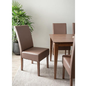 Allegro Dining Table + 4X Mesi Chair Bench 6 Piece Set Cocoa