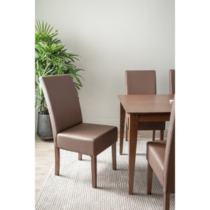 Allegro Dining Table + 6X Mesi Chair 7 Piece Set Cocoa