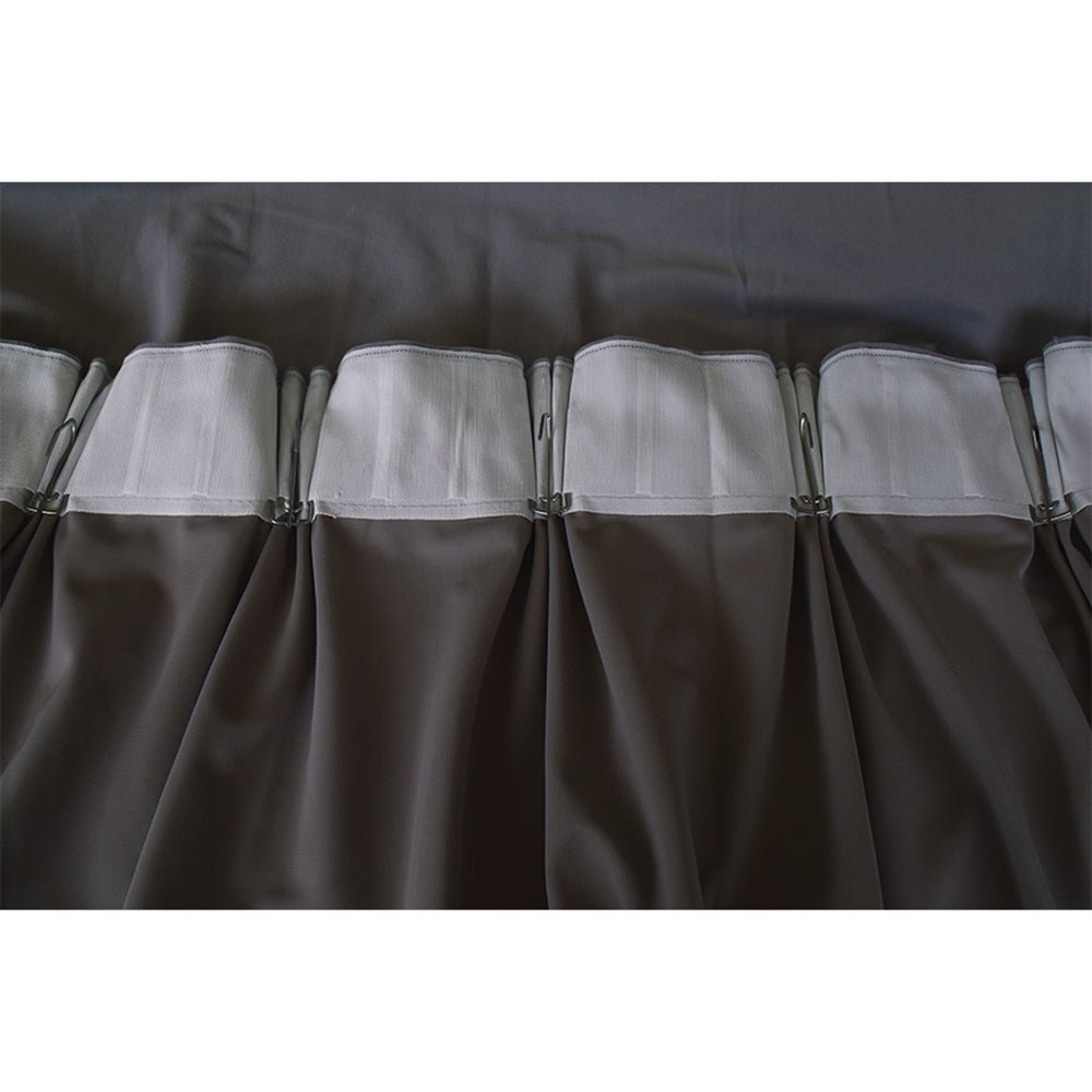 Large Thick Velvet Blockout Curtains 540X 230Cm Pinch Pleat+30 Hooks Purple Grey