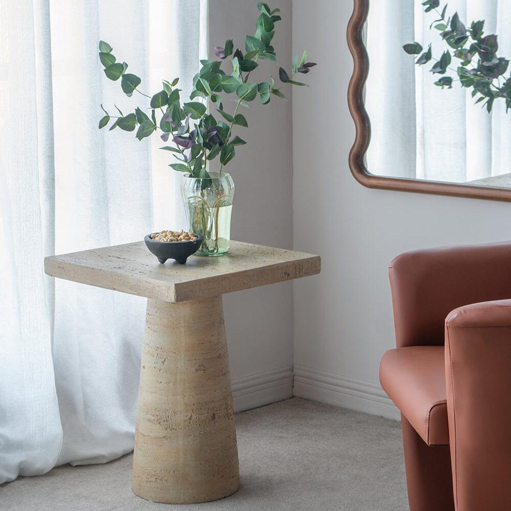 Logan Cement Square Side Table