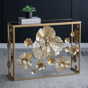 Floret Mirrored Console Table