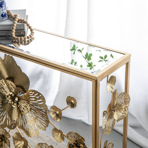 Floret Mirrored Console Table