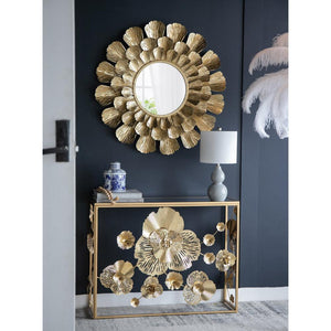 Floret Mirrored Console Table