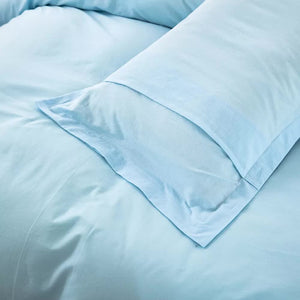 100% Cotton Premium Doona Duvet Quilt Cover Set With Soft Pillowcases Aqua Double